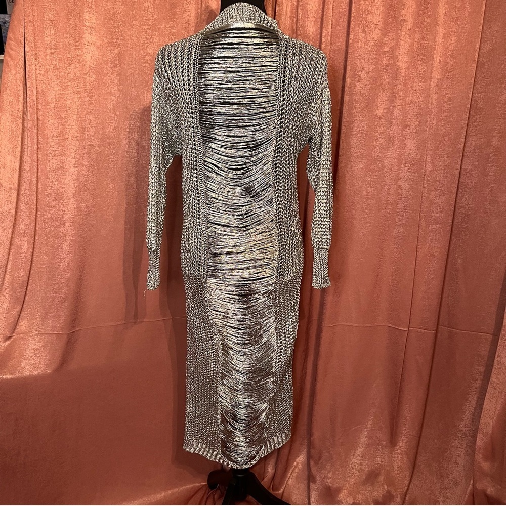 Silver sweater dress SZ M - Picture 2 of 4